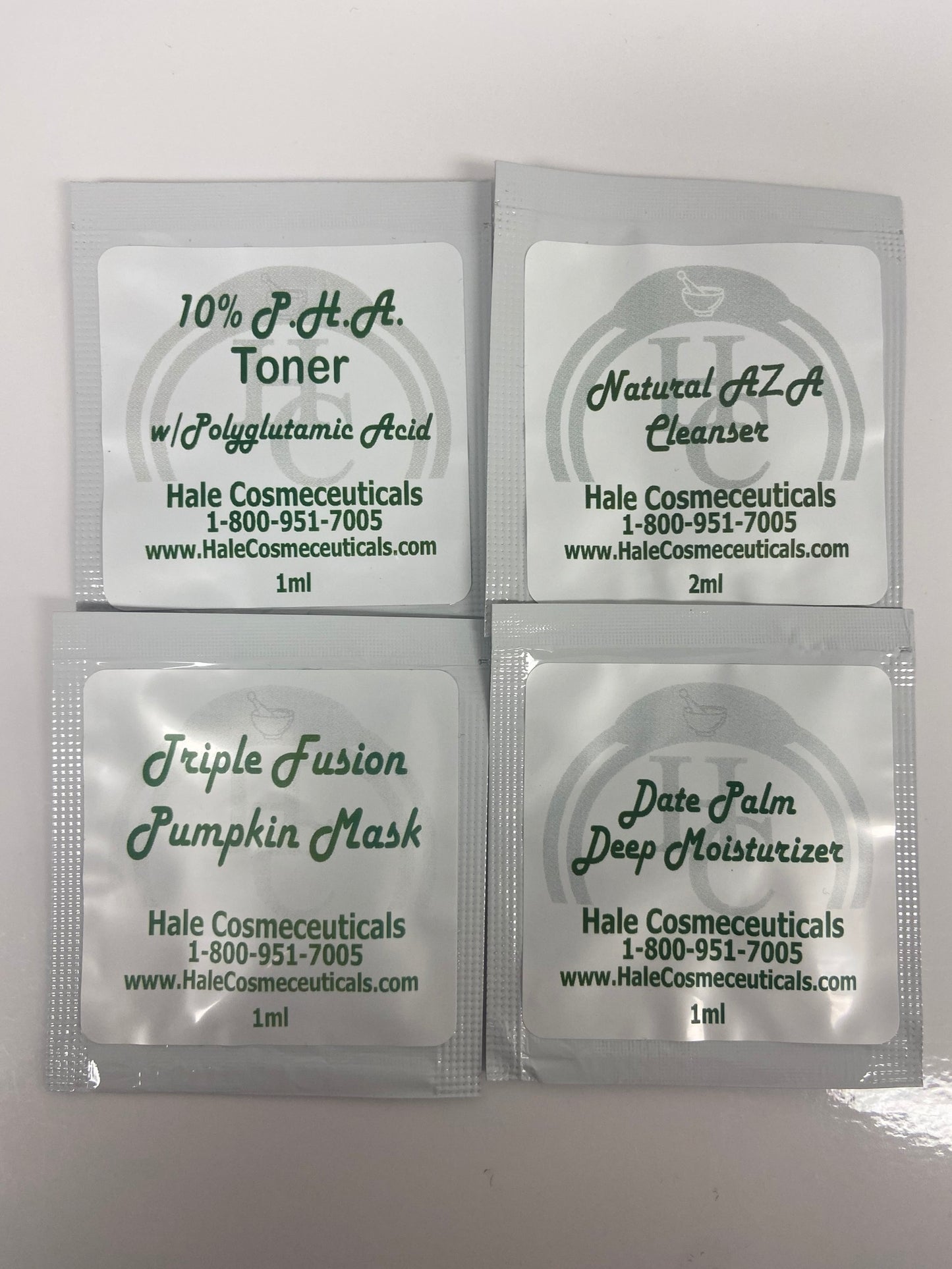 Sachets of purchased product